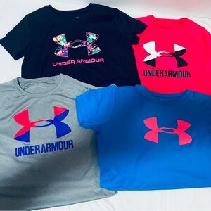 Under Armour Kids' Graphic T-Shirts - Black, Gray, Blue, Pink